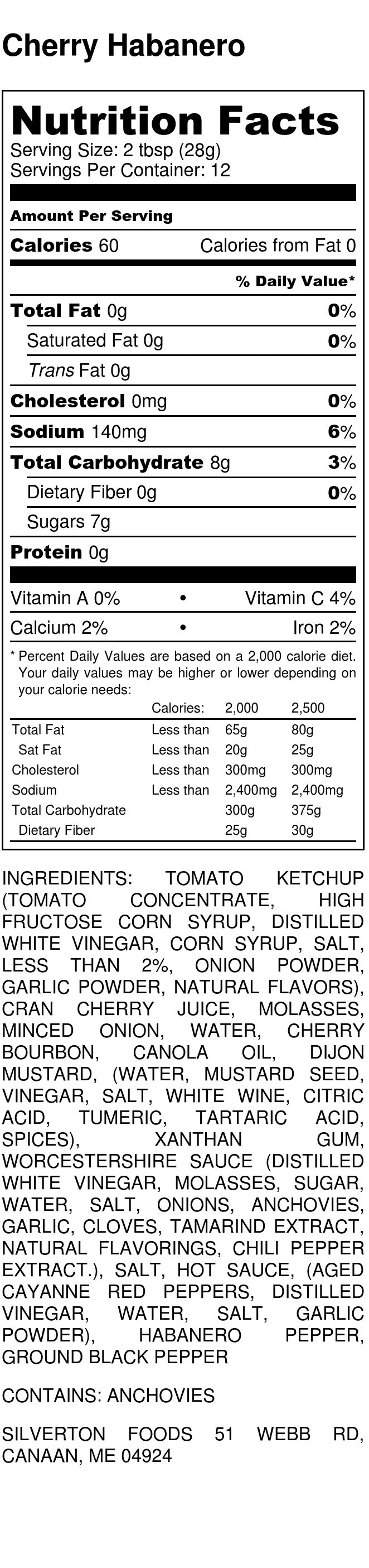 Cherry Habanero Sauce - Silverton Foods Best BBQ Sauces